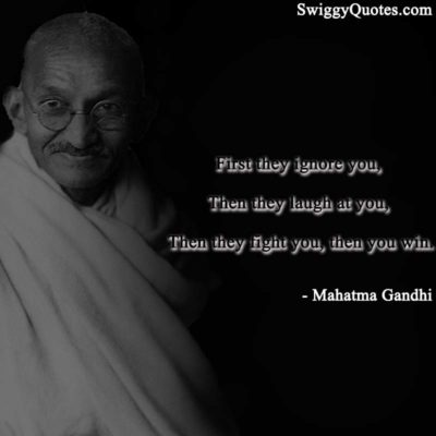 15+ Famous Mahatma Gandhi Quotes on Leadership - Swiggy Quotes