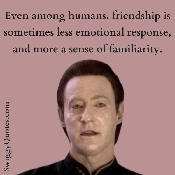 Even among humans, friendship is sometimes less emotional response