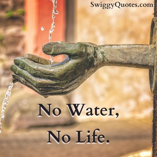 No Water, No Life.