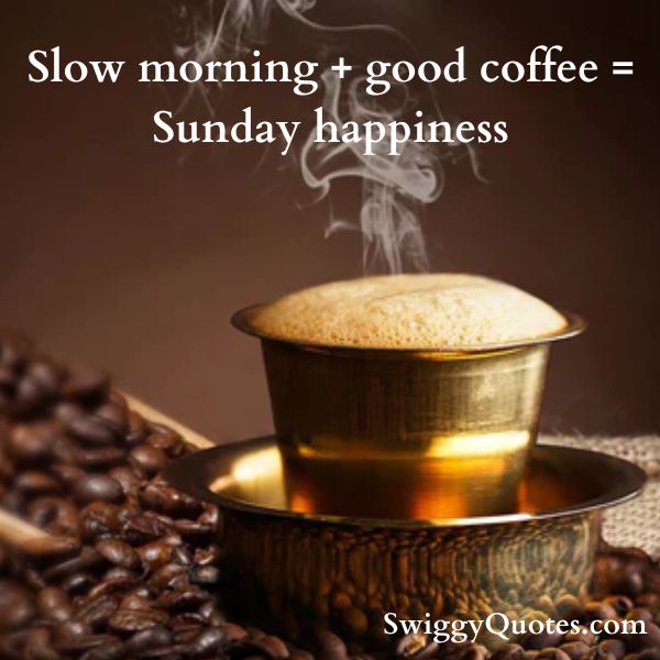 Slow morning + good coffee = Sunday happiness